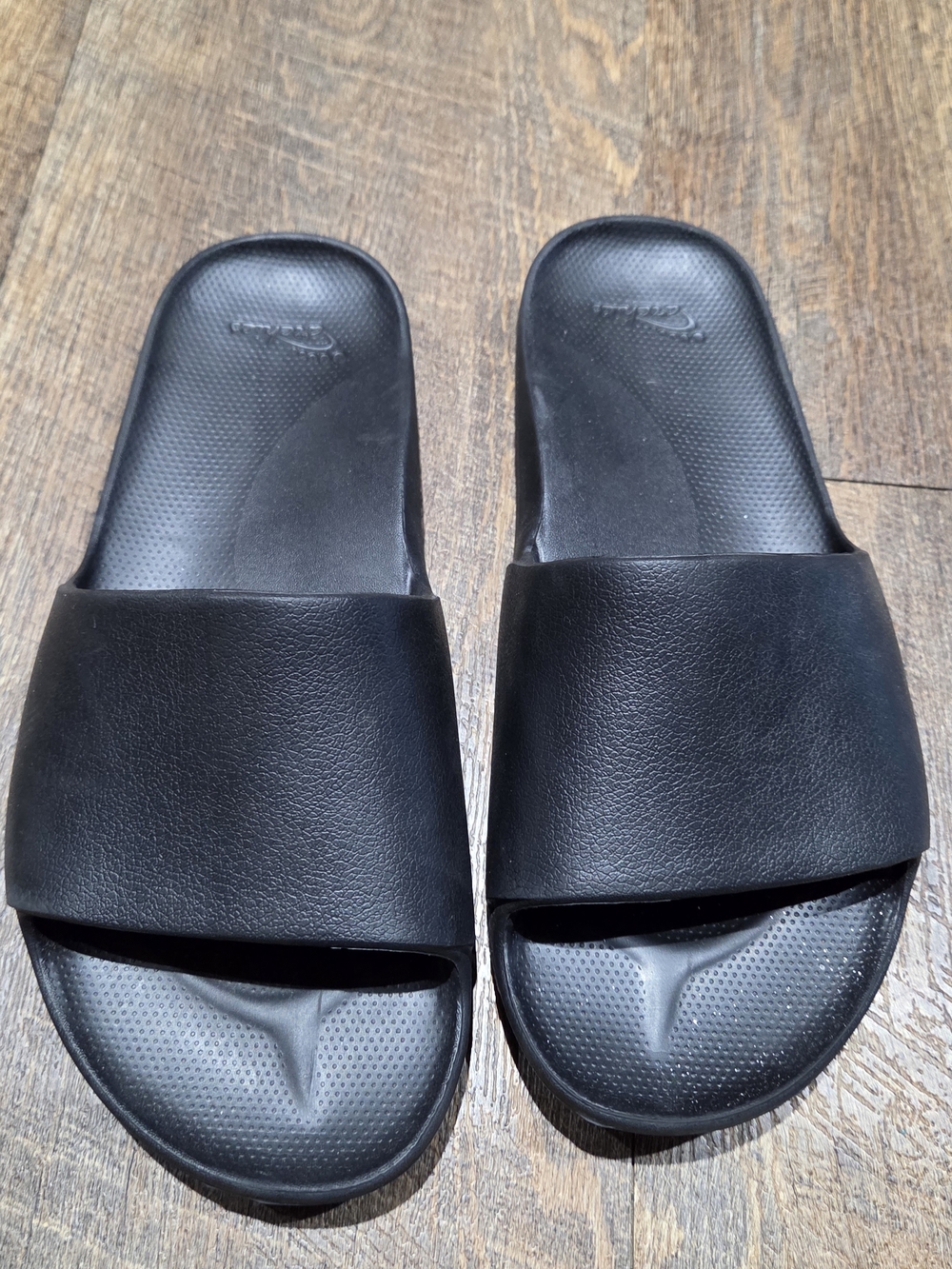Archies Black Arch Support Slides Unisex